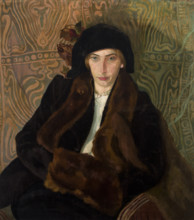 Portrait of Eugenia Dunin-Borkowska, 1912. Creator: Stanislaw Ignacy Witkiewicz.