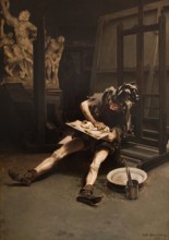 Phantoms in the Studio-Irony, between 1883 and 1885. Creator: Piotr Stachiewicz.