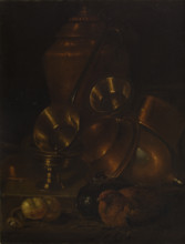 Still Life (Hen with Brass and Copper Vessels), 2nd half of 17th century. Creator: Martin Dichtl.