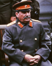 Stalin, Yalta Conference, February, 1945. This Kodak Kodachrome photograph was not colorized. Creators: Central Office of Information, Unknown.