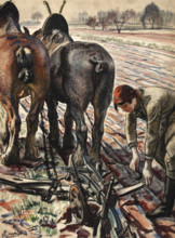 Land Army Girl, World War II poster, 1939.  Creator: Dame Laura Knight.