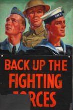 'Back Up The Fighting Forces', World War II poster, c1939-c1945. Creator: Mackinlay.