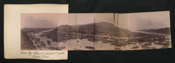 Birds Eye View of Wuchow with Fuho River, China.  Creator: Unknown.