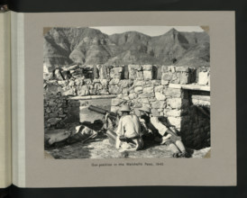 Gun position in the Walchefit Pass, 1942. Creator: Colonial Office.