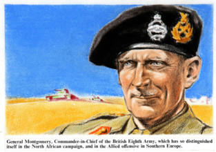 General Montgomery, Commander-in-Chief of the British Eighth Army..., c1943. Creators: Central Office of Information, Unknown.