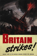 'Britain Strikes!',  World War II poster, between 1939 and 1946. Creators: Central Office of Information, Harold Pym.