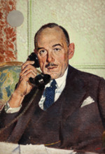 The Right Honourable Oliver Lyttleton, between 1939 and 1946.  Creators: Central Office of Information, William Little.