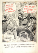 Be rude to people who ask questions about your load and...,  WWII poster, between 1939 and 1946. Creators: Central Office of Information, Unknown.