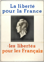 'Freedom for France - freedom for the French', World War II poster, 1940. Creator: Unknown.