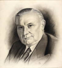Ernest Bevin, between 1939 and 1946. Creators: Central Office of Information, Arthur Boughey.