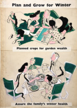 'Plan and Grow for Winter. Planned crops for garden wealth...', WWII poster, between 1939 and 1946. Creators: Central Office of Information, Paul Falconer.