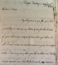 Letter from William Pitt, 1769. Creator: William Pitt the Younger.