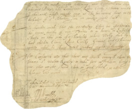 Signature of Guy Fawkes on a confession, 1605-06.  Creator: Unknown.