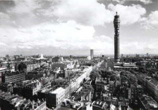 The Post Office Tower during construction, London, between 1961 and 1967.  Creator: Property Services Agency.	The Post Office Tower during construction, London, between 1961 and 1967. The British Tele...