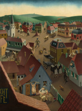 Small Town by Day (Badische Kleinstadt bei Tage), 1922-1923. Creator: Scholz, Georg (1890-1945).
