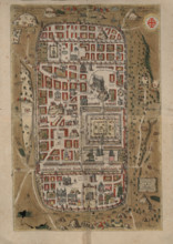 Ierusalem, et suburbia eius. Map of Jerusalem in Civitates Orbis Terrarum, 1584. Creator: Adrichem, Christian Kruik van (1533-1585).
