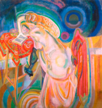 Naked Woman Reading, 1915-1916. Creator: Delaunay, Robert (1885-1941).