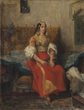Jewish woman from Tangier in ceremonial dress, 1835. Creator: Delacroix, Eugène (1798-1863).