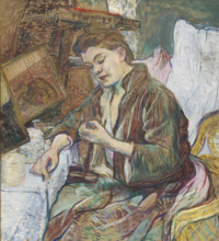 La Toilette: Madame Fabre (Femme se faisant les mains), 1891. Creator: Toulouse-Lautrec, Henri, de (1864-1901).