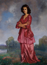 Portrait of Doña Carmen Arconada, c1942. Creator: Zuloaga y Zabaleto, Ignacio (1870-1945).