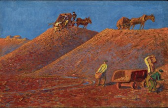 Iron ore mining, c1900. Creator: Regoyos y Valdés, Darío de (1857-1913).