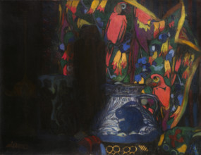 Still life with parrots, c1914-1920. Creator: Guinea, Isidoro (1893-1947).