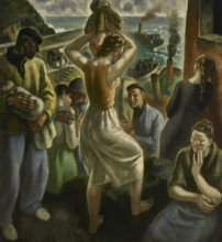 The Exodus. Triptych of War, central panel, 1937-1938. Creator: Arteta, Aurelio (1879-1940).