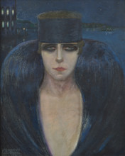 Portrait of Marchesa Luisa Casati, 1917. Creator: Bisi Fabbri, Adriana (1881-1918).