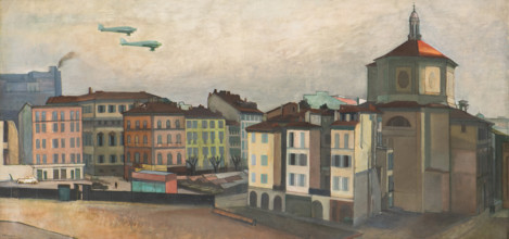 Piazza Santo Stefano di Milano , 1935. Creator: Penagini, Siro (1885-1952).
