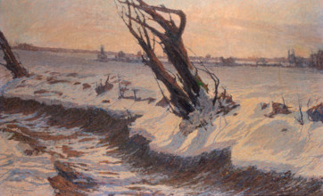 Nevicata (Snowfall). Creator: Cinotti, Guido (1870-1932).