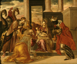 The Adoration of the Magi, 1568. Creator: El Greco, Dominico (1541-1614).