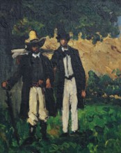 Marion and Valabrègue Setting out to Paint from Nature, 1866. Creator: Cézanne, Paul (1839-1906).