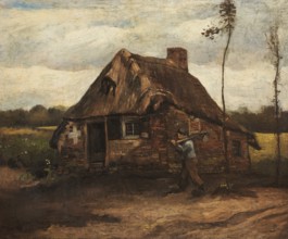 Cottage with Peasant Coming Home, 1885. Creator: Gogh, Vincent, van (1853-1890).