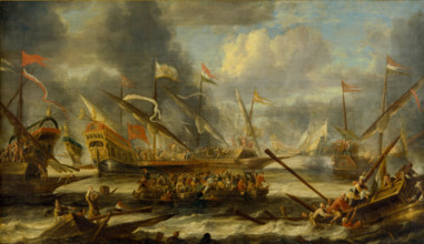 Naval Battle In Turbulent Waters, 1652. Creator: Peeters, Catharina (1615-after 1676).