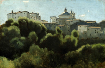 Palazzo Chigi, Ariccia, 1826-1827. Creator: Corot, Jean-Baptiste Camille (1796-1875).