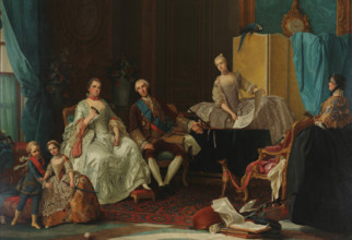 The family of Philip I (1720-1765), Duke of Parma, 1757. Creator: Baldrighi, Giuseppe (1722-1803).