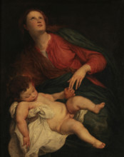Mary with the Infant Jesus sleeping, c1627. Creator: Dyck, Sir Anthony van (1599-1641).