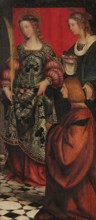 Saints Dorothy and Lucy with a Donator, 1508. Creator: Giovenone, Gerolamo (1490-1555).