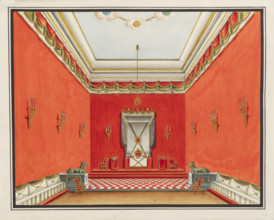 Masonic Lodge. From "Rite Ecossais Philosophique", c1815. Creator: Anonymous.