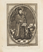 Theoklitos Polyeidis (1698-1759). Frontispiece from: Sacra tuba fidei, 1736. Creator: Schmidt, Johann Georg (1694-1767).