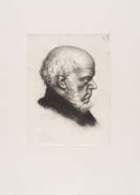 Portrait of Adolf Menzel, 1885. Creator: Stauffer-Bern, Karl (1857-1891).