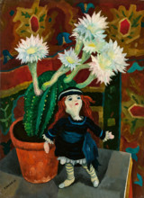 Sill Life with Blooming Cactus and Doll, 1925. Creator: Wacker, Rudolf (1893-1939).