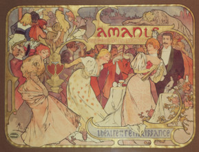 Les Amants, 1895. Creator: Mucha, Alfons Marie (1860-1939).