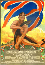 The Excess Insurance Company Limited, 1910s. Creator: Metlicovitz, Leopoldo (1868-1944).