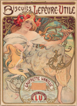 Biscuits Lefevre-Utile, c1900. Creator: Mucha, Alfons Marie (1860-1939).