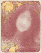 Under the Flowers (Sous les Fleurs), c1897. Creator: Aman-Jean, Edmond François (1858-1936).