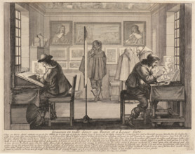 The Engravers (Les Graveurs), 1643. Creator: Bosse, Abraham (1602-1676).