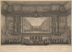 Les festes de l'Amour et de Bacchus, Comedie en musique representée dans le petit Parc de..., 1678. Creator: Le Pautre, Jean (1618-1682).