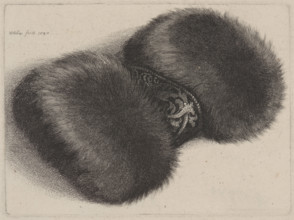 Muff with Brocade Band, 1647. Creator: Hollar, Wenceslaus (1607-1677).