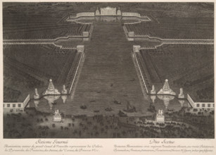 Sixième journée (31 août 1674), l'illumination des jardins et du Grand Canal, 1676. Creator: Le Pautre, Jean (1618-1682).